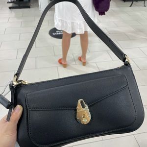 Calvin klein hobo purse black leather